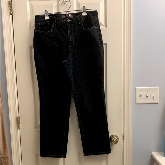 Gloria Vanderbilt Amanda Dark Blue Denim Jeans 16s EUC - Picture 1 of 8